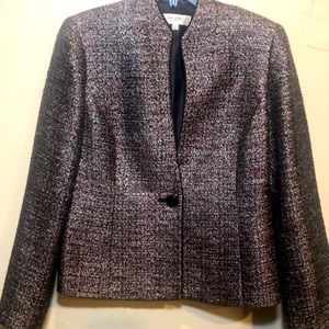 Jones Studio metallic thread blazer. Size 10